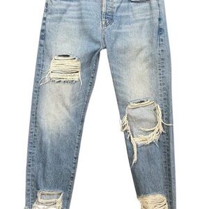 7 For All Mankind Light Blue Distressed Skinny Jeans